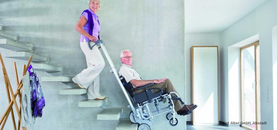 Mobiles Treppensteiggerät für Rollstühle