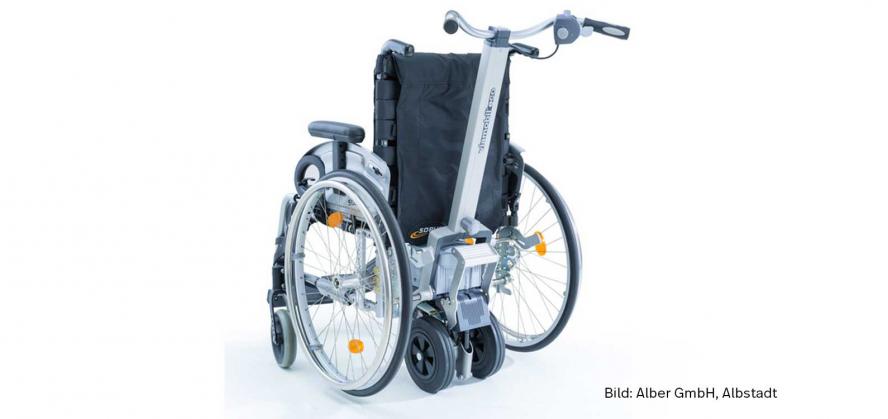 Schiebe- und Bremshilfe Rollstuhl
