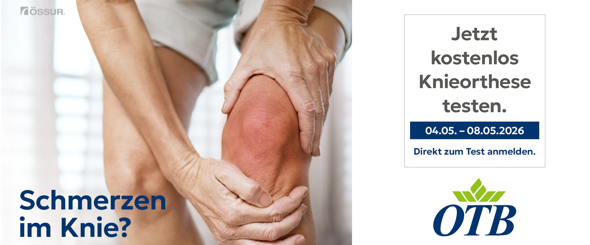 Schmerzen im Knie? Jetzt kostenlos Knieorthese testen