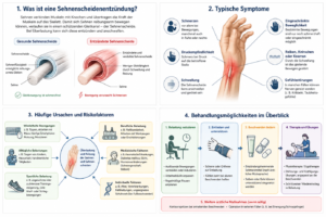 schaubild sehenscheidenentzündung mti Definition, Symptomen, Ursachen und Behandlungsmöglichkeiten